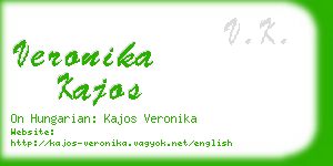 veronika kajos business card